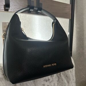 MICHAEL KORS EMBER SMALL SHOULDER CROSSBODY LEATHER BAG BLACK